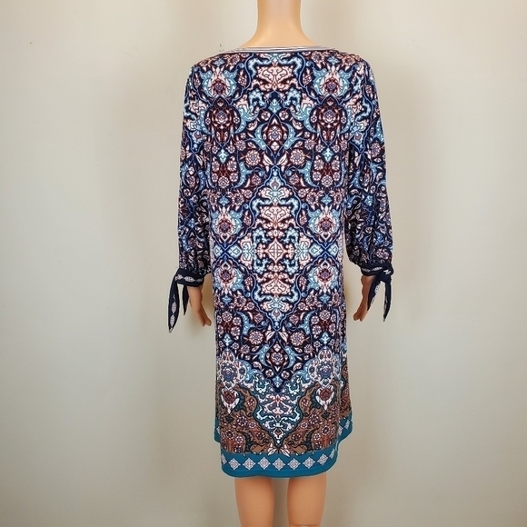 Max Edition long slip sleeve multi print dress - Picture 6 of 12